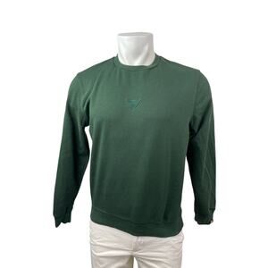 Rare Rabbit Chara Mens Green Crew Neck Long Sleeve Slim Sweatshirt Sweater Top M